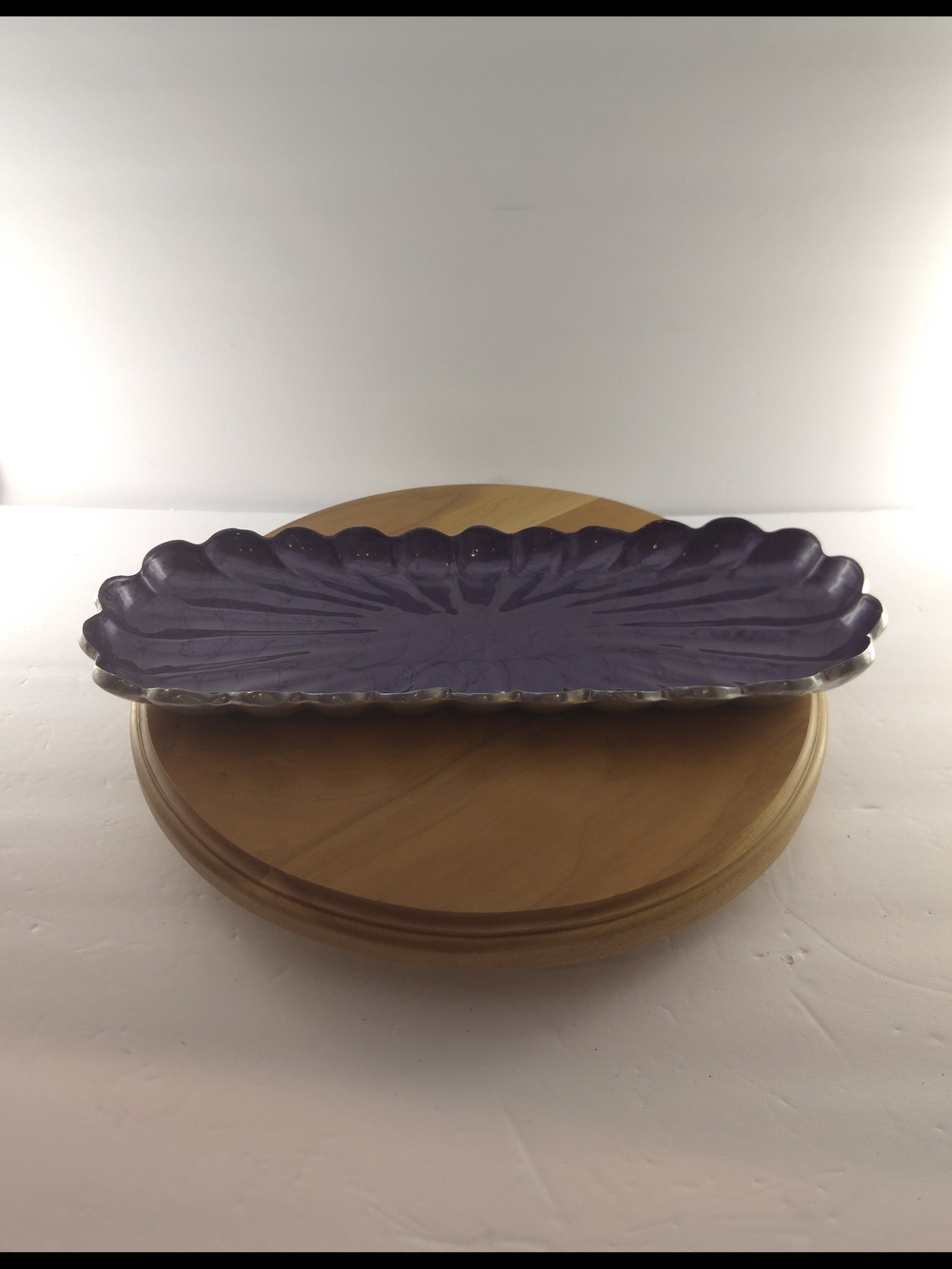 Julia Knight Amethyst Peony Rectangular Tray 14”